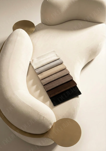 Set of folded fabric swatches 