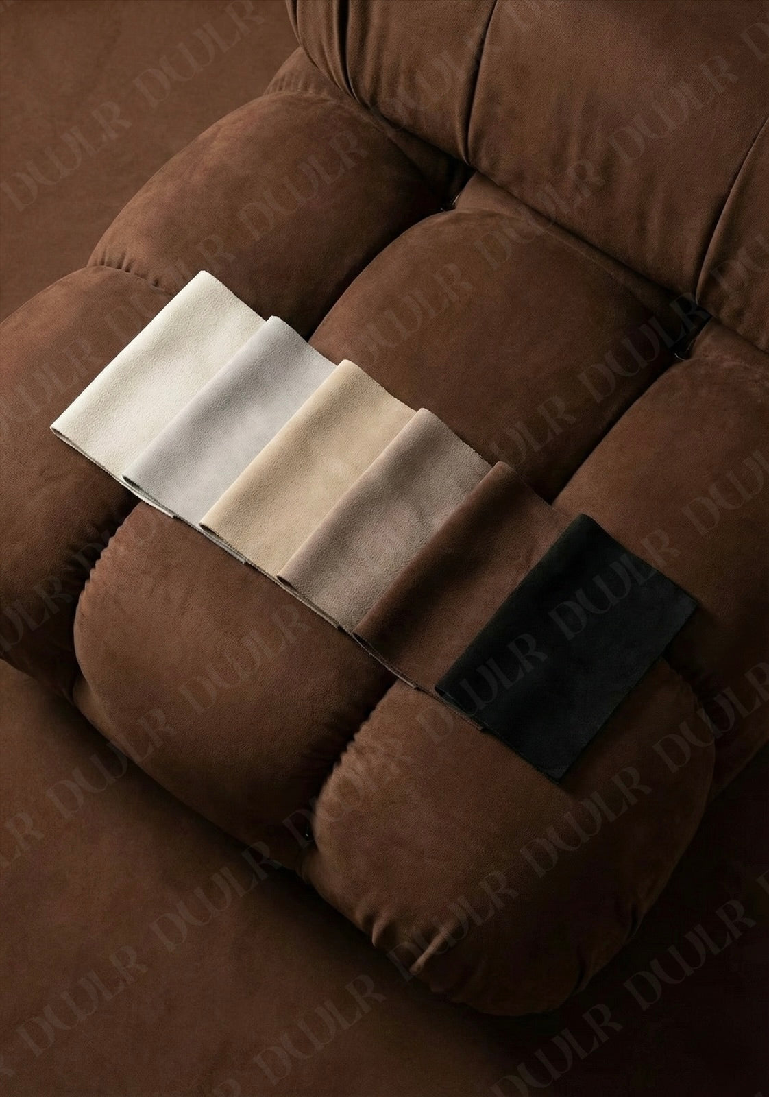 Cierra suede fabric swatches 