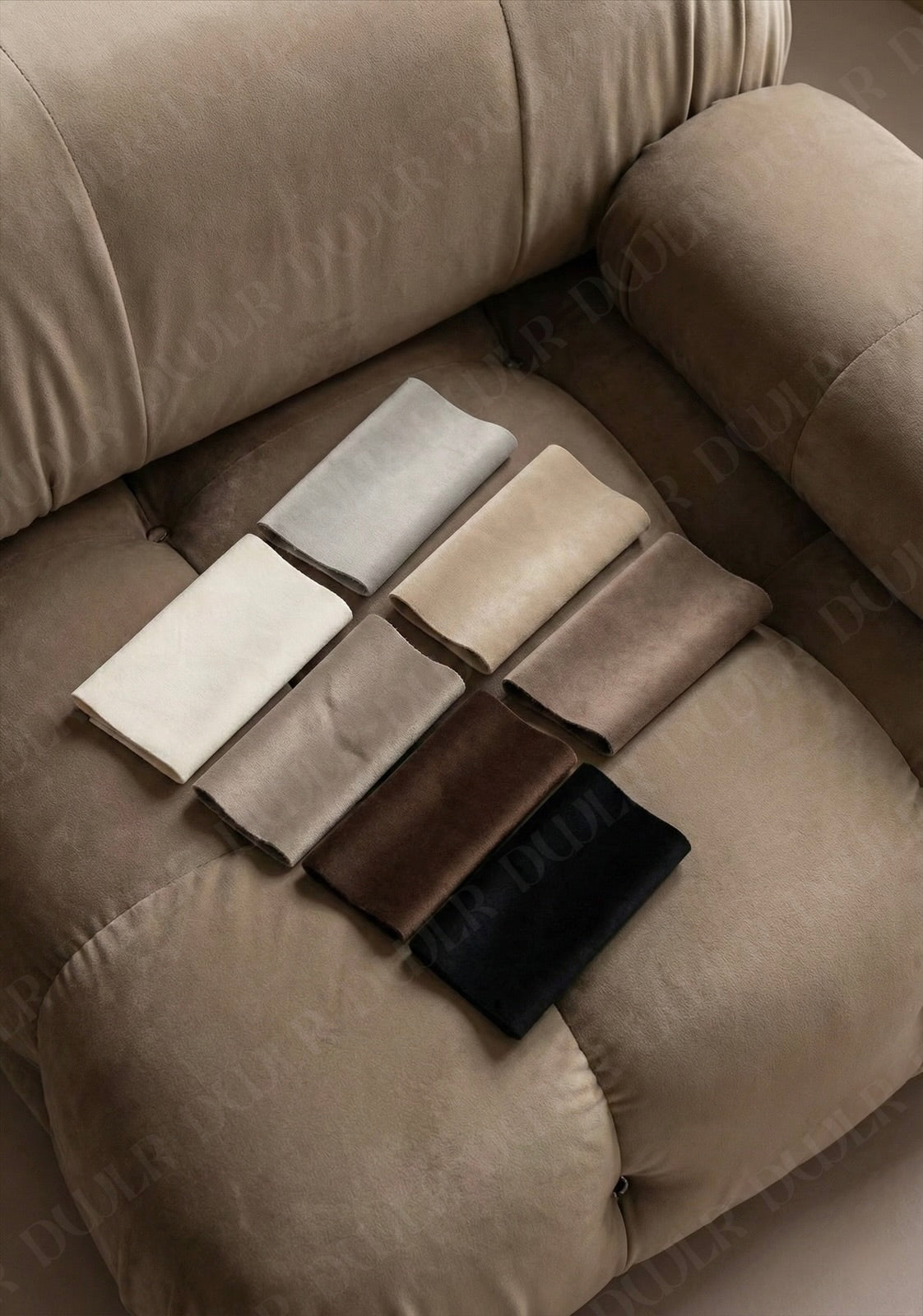 Cierra module velvet fabric swatches 